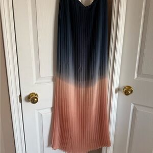 Cynthia Rowley Navy and Peach Maxi Skirt